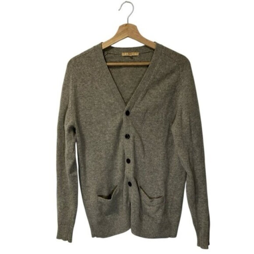Uniqlo 100% Lambswool Cardigan Gray — Size M